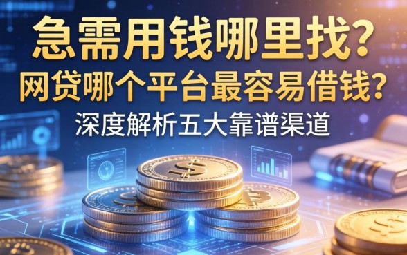 急需用钱哪里找？网贷哪个平台最容易借钱？深度解析五大靠谱渠道