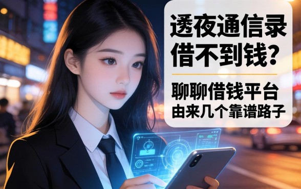 深夜翻通讯录借不到钱？聊聊借钱平台的由来和几个靠谱路子