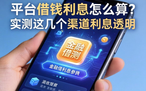 手机平台借钱利息怎么算？实测这几个渠道利息透明