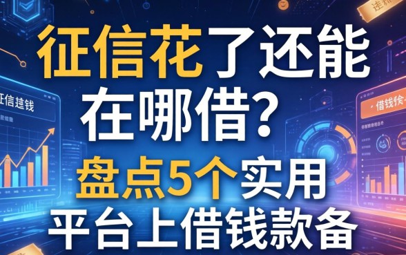 征信花了还能在哪借？盘点5个实用的平台上借钱软件