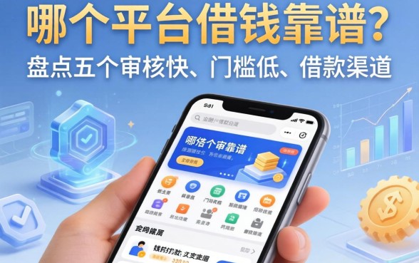 手机上哪个平台借钱靠谱？盘点五个审核快、门槛低的借款渠道