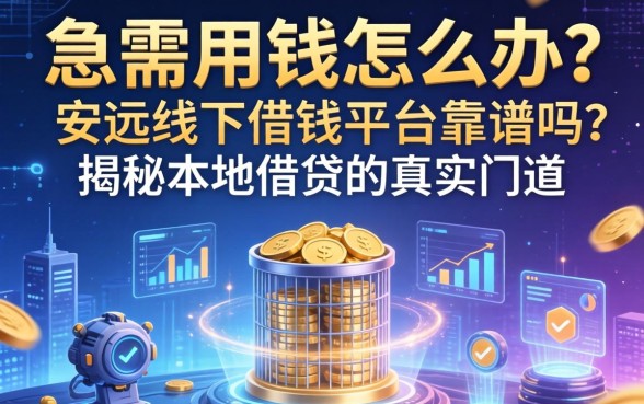 急需用钱怎么办？安远线下借钱平台靠谱吗？揭秘本地借贷的真实门道