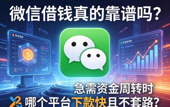 微信借钱真的靠谱吗？急需资金周转时，哪个平台下款快且不套路？