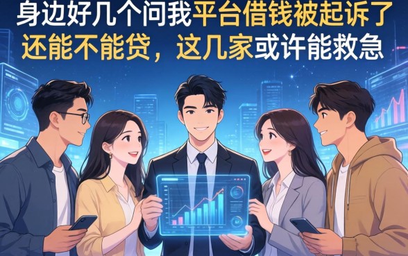 身边好几个朋友问我平台借钱被起诉了还能不能贷，这几家或许能救急