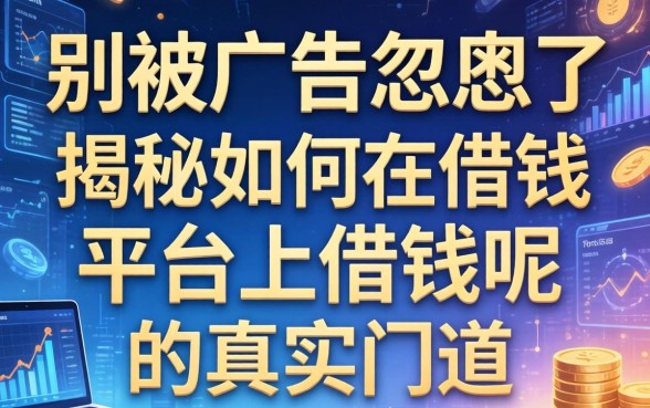 别被广告忽悠了，揭秘如何在借钱平台上借钱呢的真实门道