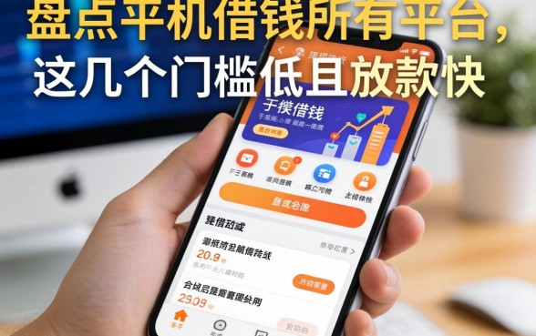盘点手机借钱所有平台，这几个门槛低且放款快