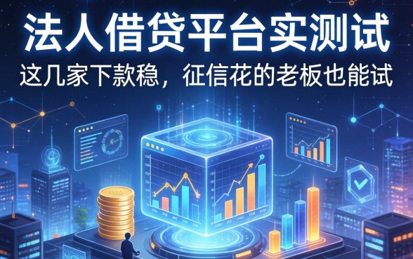 法人借钱平台实测：这几家下款稳，征信花的老板也能试