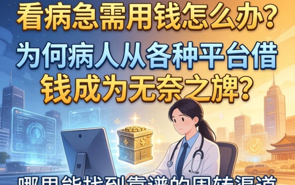 看病急需用钱怎么办？为何病人从各种平台借钱成为无奈之举？哪里能找到靠谱的周转渠道？