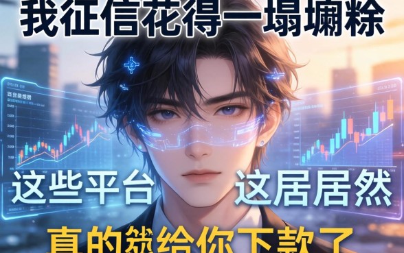 我征信花得一塌糊涂，这些平台居然真的给我下款了