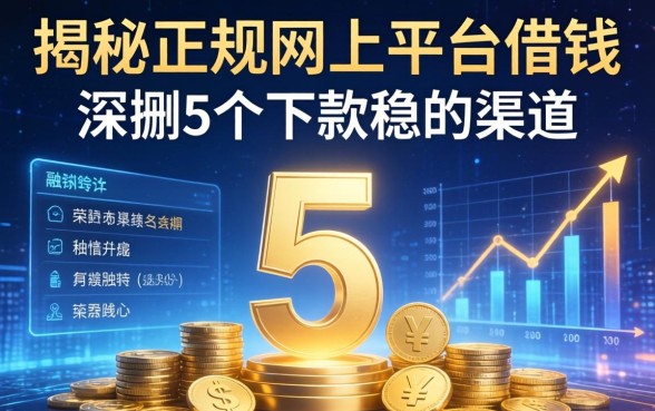 揭秘正规网上平台借钱：深扒5个下款稳的渠道