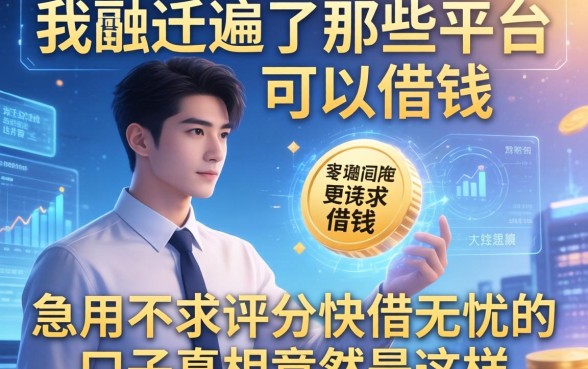 我翻遍了那些平台可以借钱，发现急用不求评分快借无忧的口子真相竟然是这样