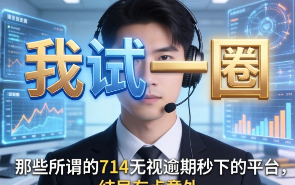 我试了一圈，那些所谓的714无视逾期秒下的平台，结局有点意外