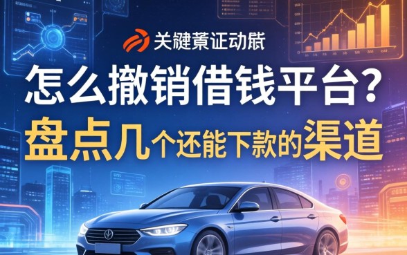 怎么撤销借钱平台？盘点几个还能下款的渠道