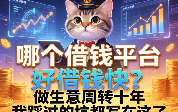 哪个借钱平台好借钱快？做生意周转十年，我踩过的坑都写在这了