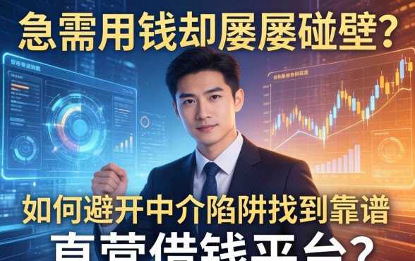 急需用钱却屡屡碰壁？如何避开中介陷阱找到靠谱的直营借钱平台？