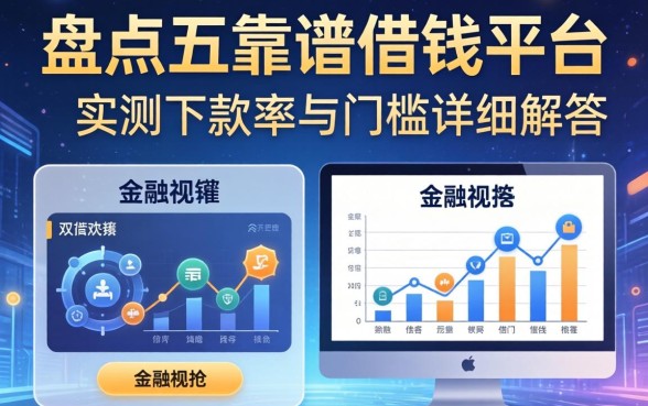 盘点五个靠谱的借钱平台，实测下款率与门槛详细解答