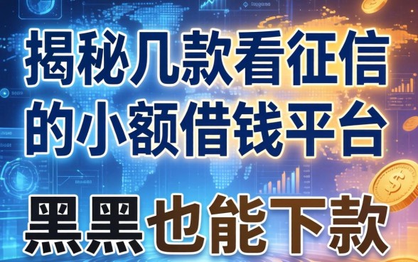 揭秘几款不看征信的小额借钱平台，黑户也能下款