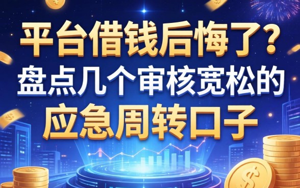 平台借钱后悔了？盘点几个审核宽松的应急周转口子