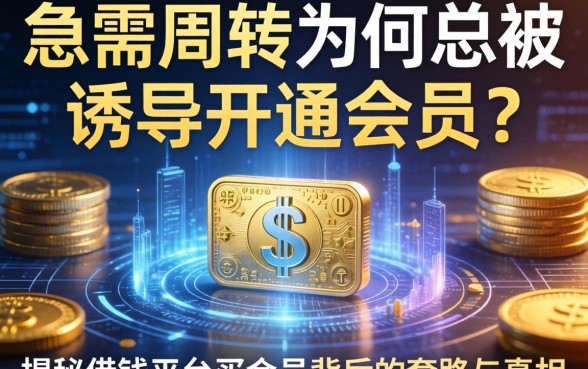 急需周转为何总被诱导开通会员？揭秘借钱平台买会员背后的套路与真相