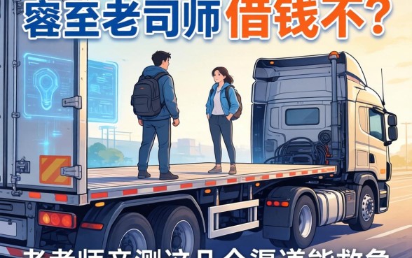 大货车平台可以借钱不？老司机亲测这几个渠道能救急