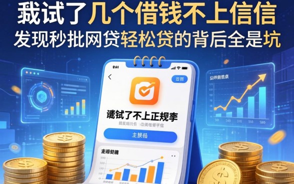 我试了几个借钱不上征信的正规平台，发现秒批网贷轻松贷的背后全是坑