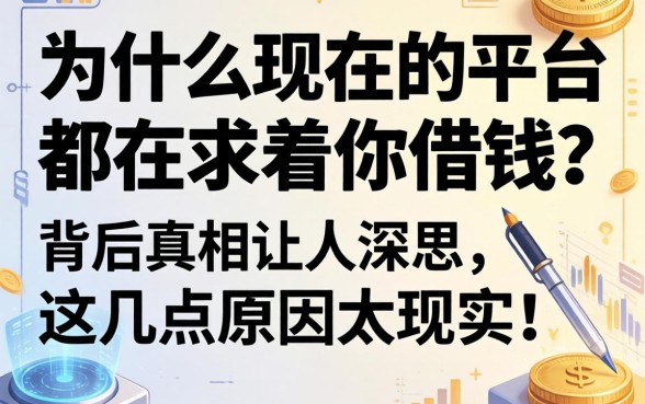 为什么现在的平台都在求着你借钱？背后真相让人深思，这几点原因太现实！