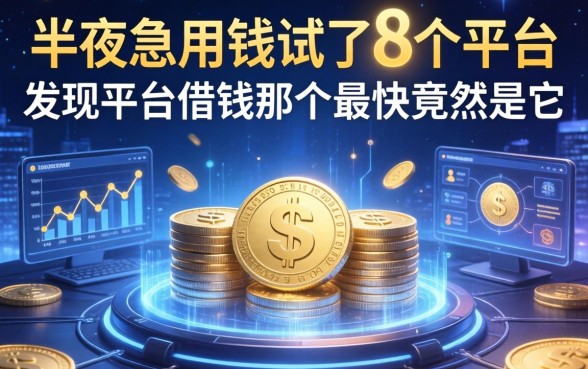 半夜急用钱试了8个平台，发现平台借钱那个最快竟然是它