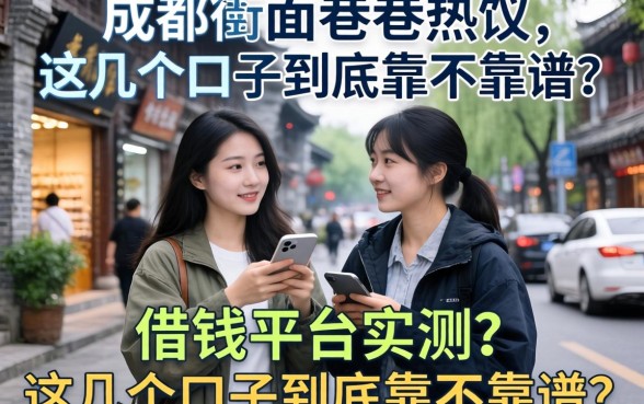 成都街头巷尾热议的借钱平台实测，这几个口子到底靠不靠谱？