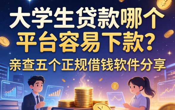 大学生贷款哪个平台容易下款？亲测五个正规借钱软件分享
