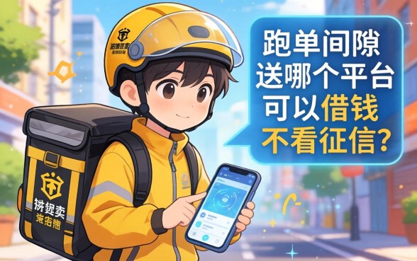 跑单间隙翻手机发现的秘密：送外卖哪个平台可以借钱不看征信？