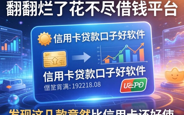 我翻烂了花不尽借钱平台和信用卡贷款口子好软件，发现这几款竟然比信用卡还好使