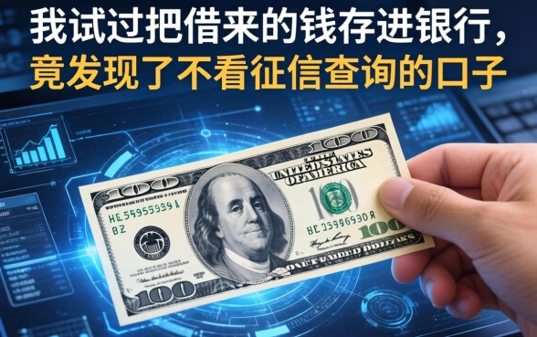 我试过把借来的钱存进银行，竟发现了不看征信查询的口子