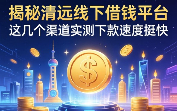 揭秘清远线下借钱平台：这几个渠道实测下款速度挺快