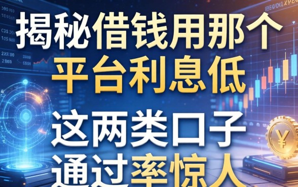 揭秘借钱用那个平台利息低，这两类口子通过率惊人