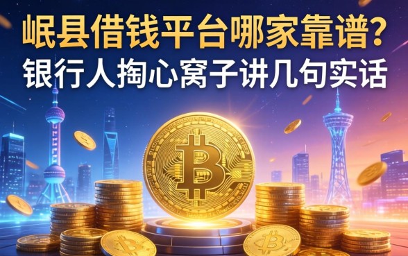岷县借钱平台哪家靠谱？银行人掏心窝子讲几句实话