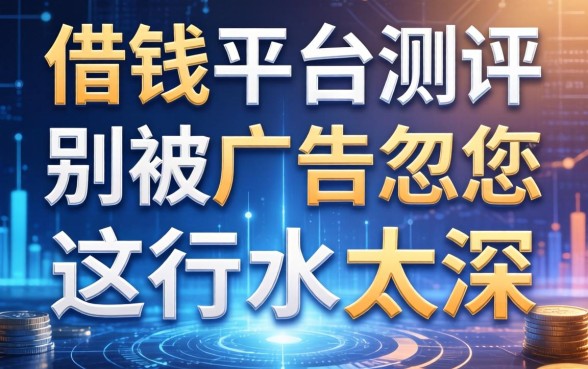借钱平台测评：别被广告忽悠，这行水太深
