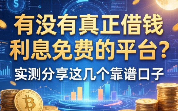 有没有真正借钱利息免费的平台？实测分享这几个靠谱口子