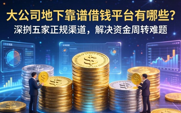 大公司旗下靠谱借钱平台有哪些？深扒五家正规渠道，解决资金周转难题