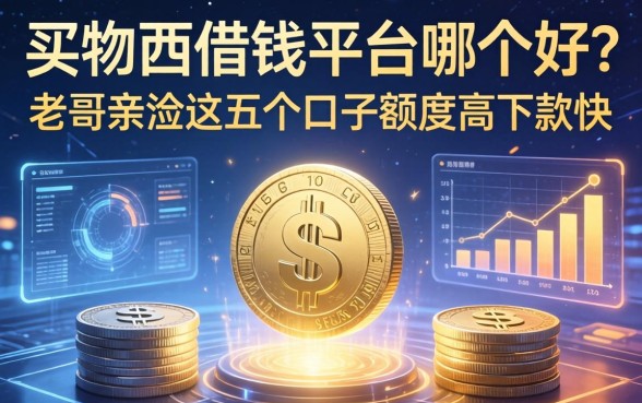 买东西借钱平台哪个好？老哥亲测这五个口子额度高下款快