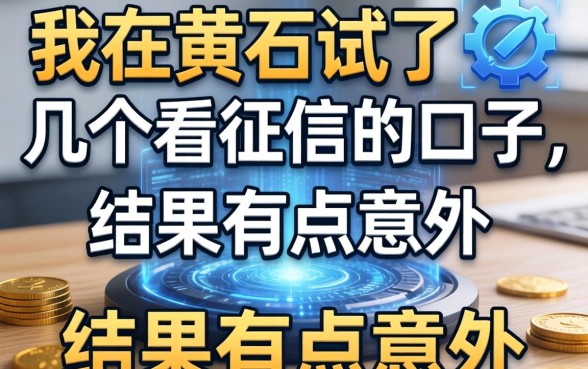 我在黄石试了几个不看征信的口子，结果有点意外