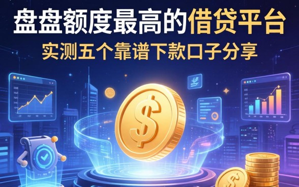 盘点额度最高的借钱平台，实测五个靠谱下款口子分享