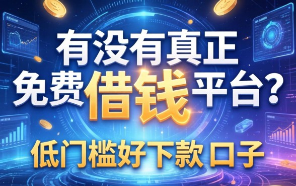 有没有真正免费借钱的平台？分享五个低门槛好下款的口子