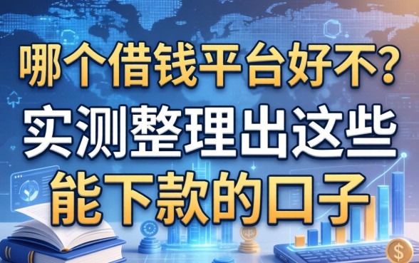 哪个借钱平台好不？实测整理出这些能下款的口子