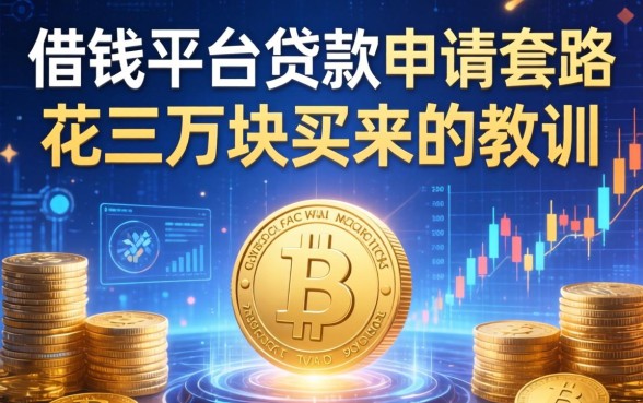 借钱平台贷款申请的套路，我花三万块买来的教训