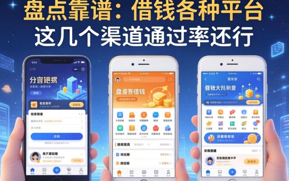 盘点靠谱的借钱各种平台，这几个渠道通过率还行