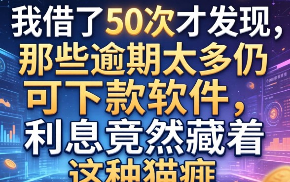 我借了50次才发现，那些逾期太多仍可下款的软件，利息竟然藏着这种猫腻