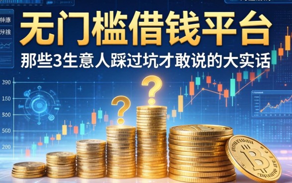 无门槛借钱平台有那些？生意人踩过坑才敢说的大实话