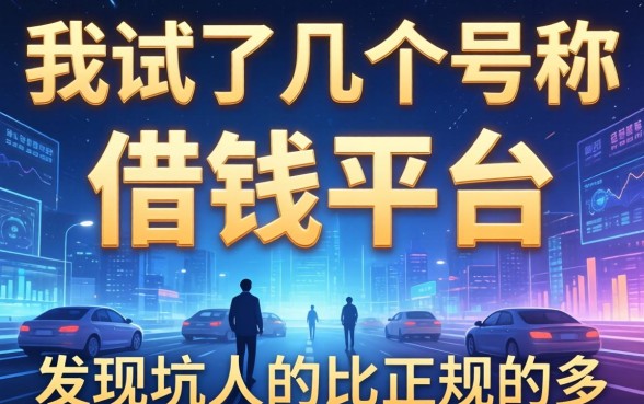 我试了几个号称秒批的借钱平台，发现坑人的比正规的多