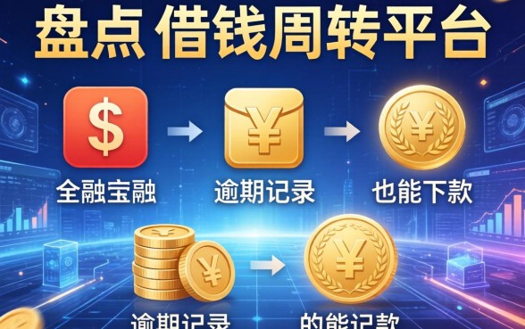 盘点五个借钱周转平台l，有逾期记录的也能下款