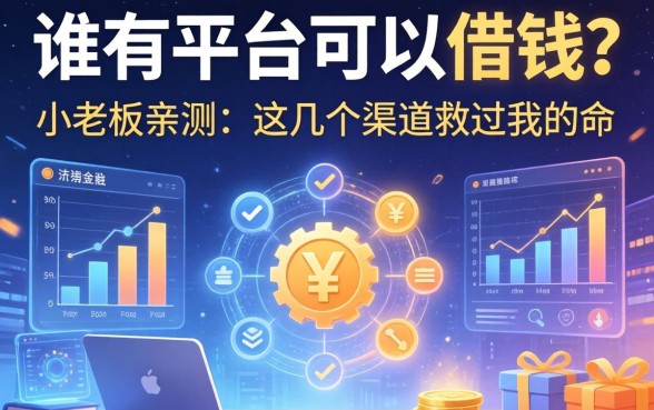 谁有平台可以借钱？小老板亲测：这几个渠道救过我的命